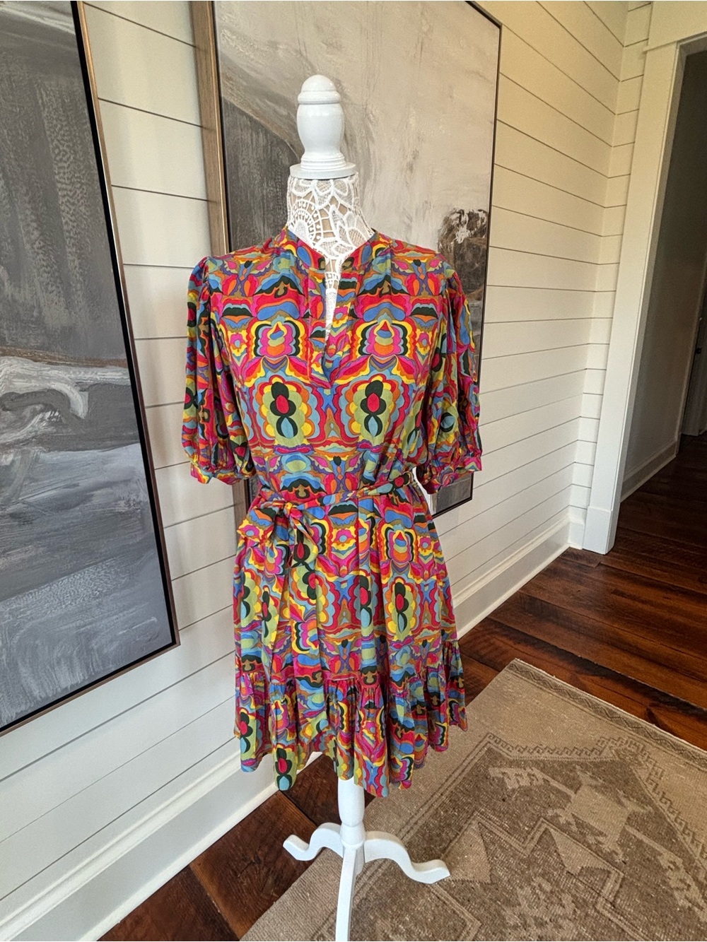 Uncle Frank Colorful Geometric Mini Dress